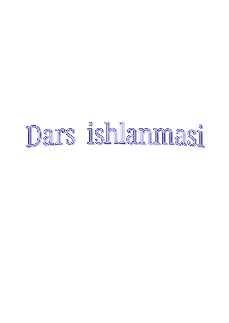 Nutq jarayonidan oldingi harakatning davomiyligini ifodalash. Dars ishlanma 1