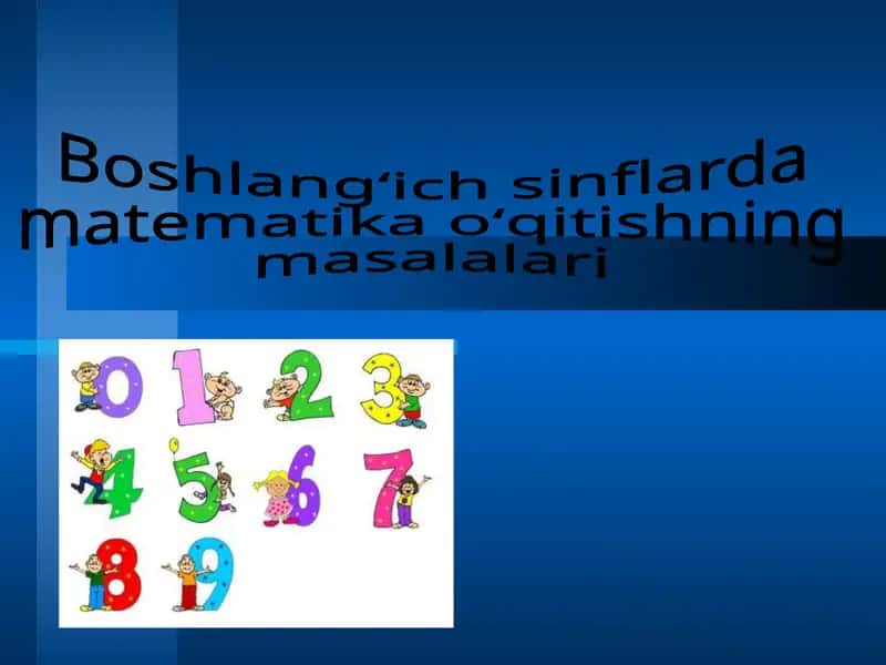 Boshlangʻich Matematika Kursi 1