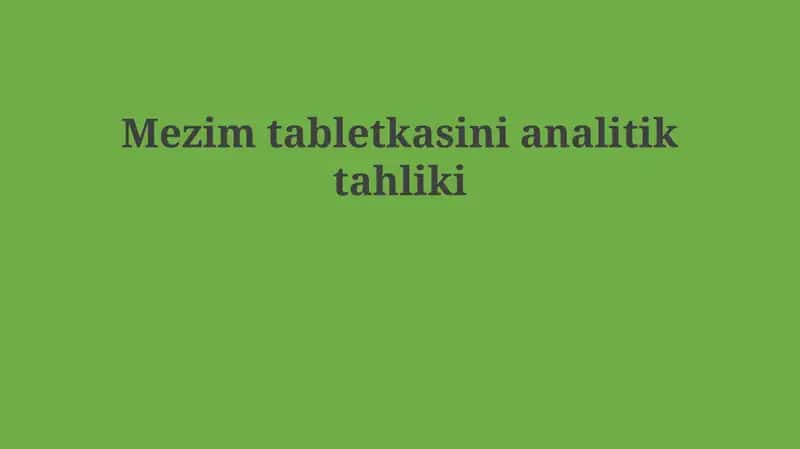 Mezim tabletkasi 1