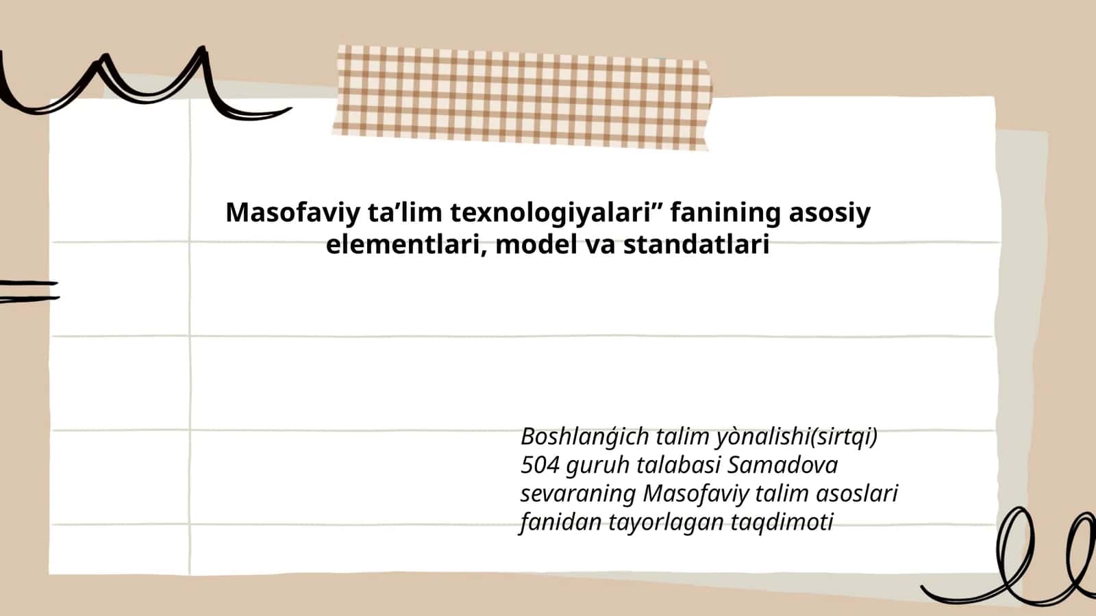 Masofaviy ta’lim texnologiyalari 1