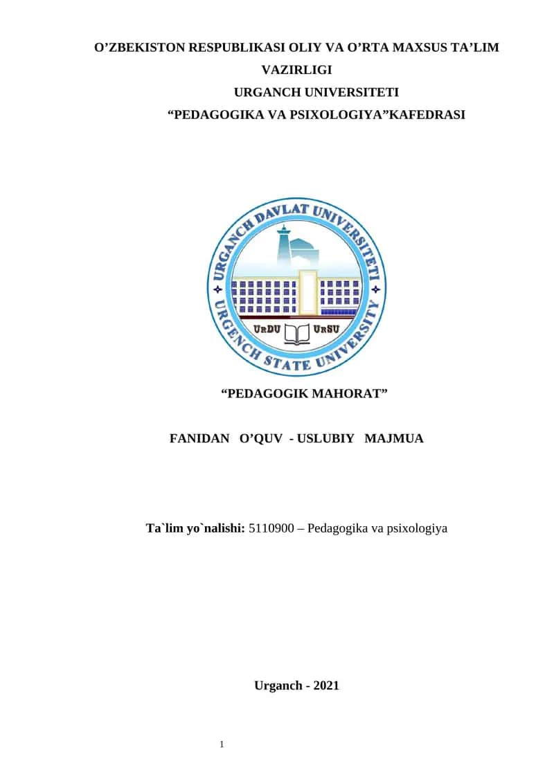 PEDAGOGIK MAHORAT 1