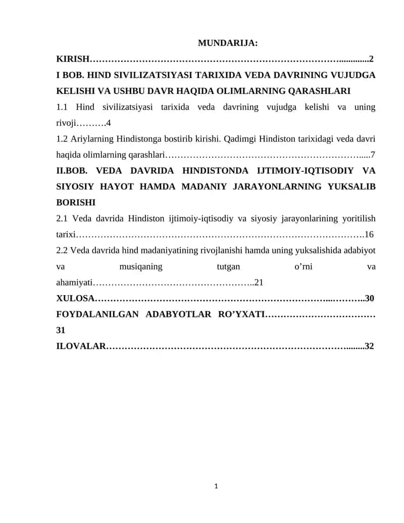 Veda davrida Hindiston 1