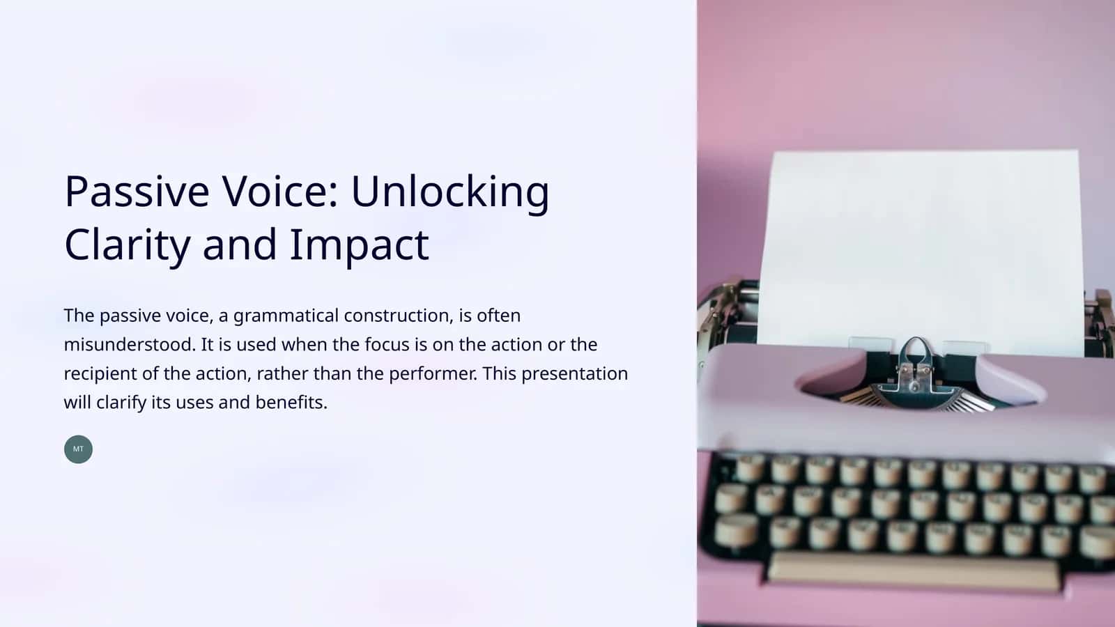 Passive Voice: Unlocking Clarity and Impact 1