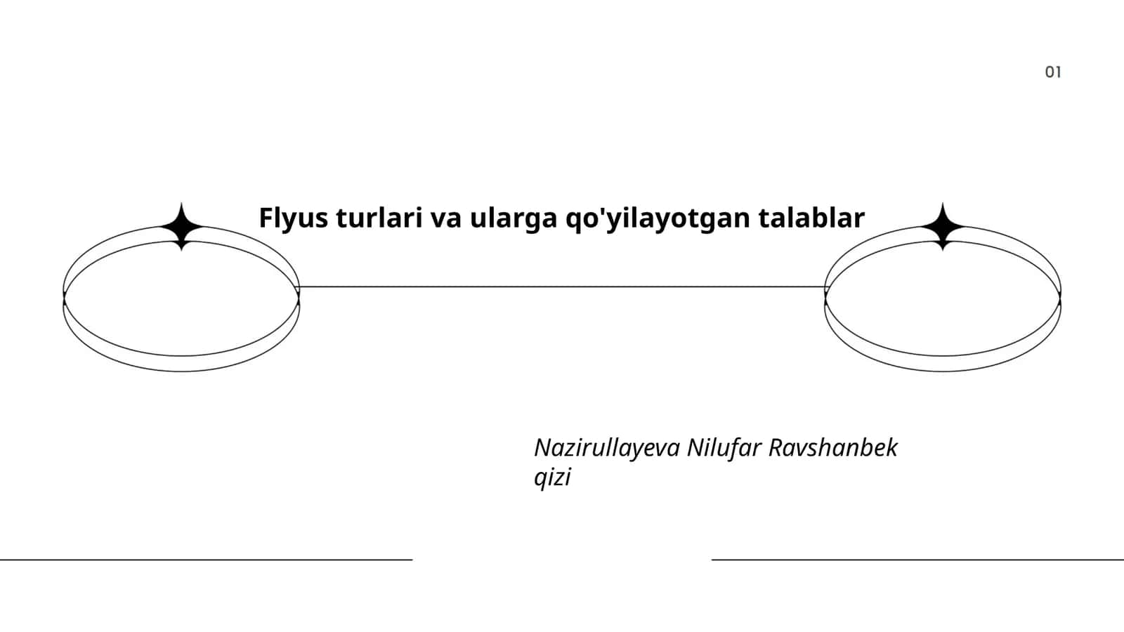 Flyus turlari va ularga qo'yilayotgan talablar 1