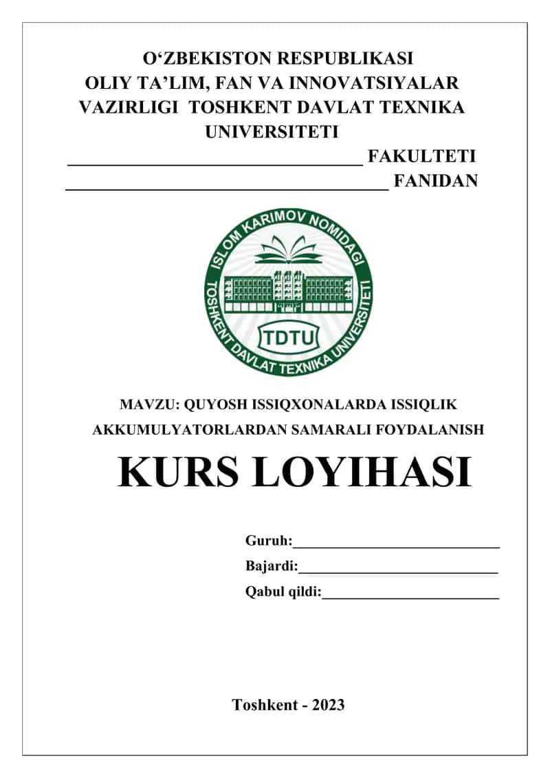 Quyosh issiqxonalarada issiqlik akkumulyatorlardan samarali foydalanish 1