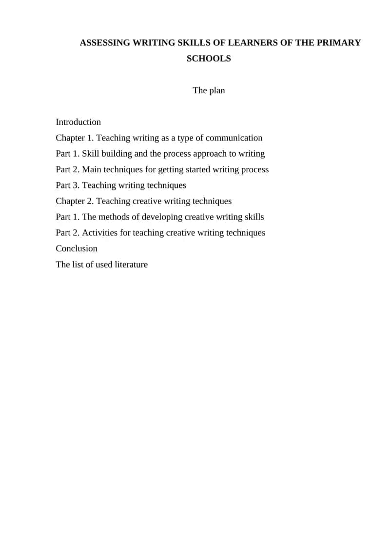 Teaching Writing Skills for Primary Schools 1