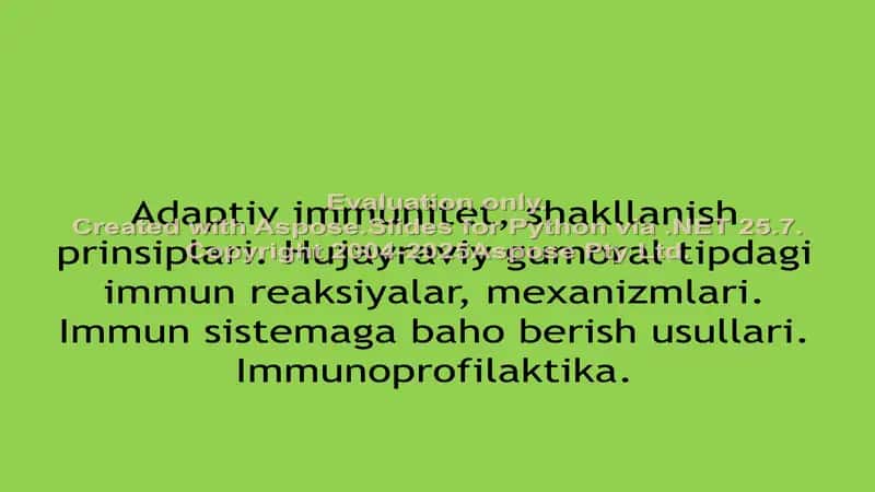 **Adaptiv immunitet** 1