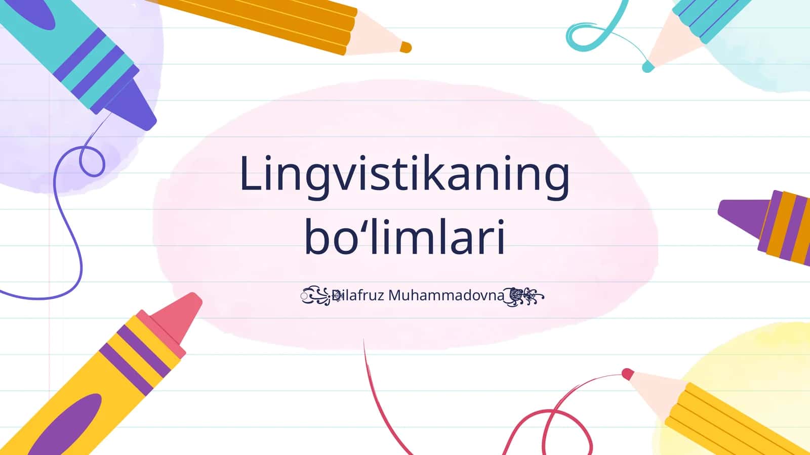 Lingvistikaning bo‘limlari 1