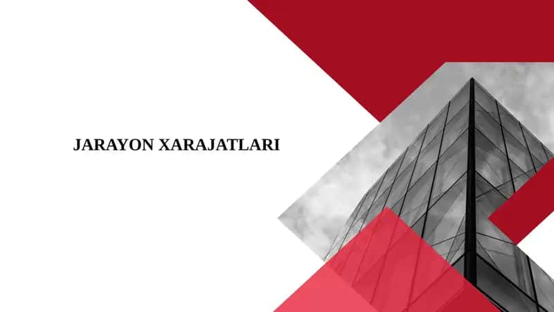 JARAYON XARAJATLARI 1