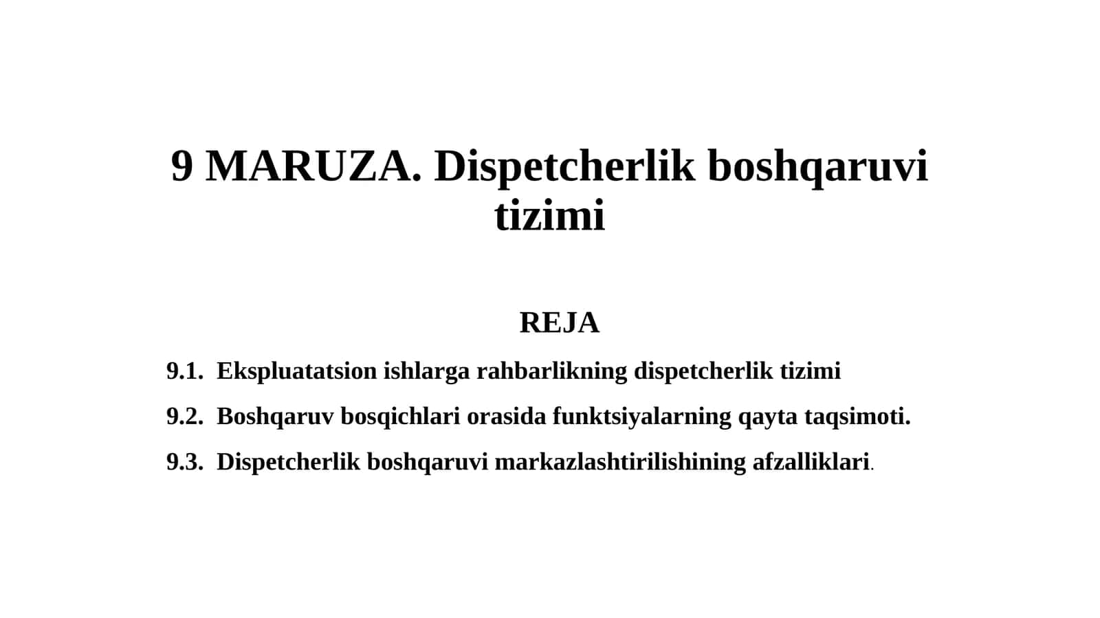 Dispetcherlik bоshqаruvi tizimi 1