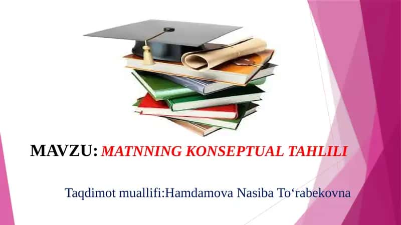 MATNNING KONSEPTUAL TAHLILI 1