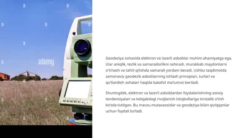 Elektron va lazerli geodezik asboblar 1
