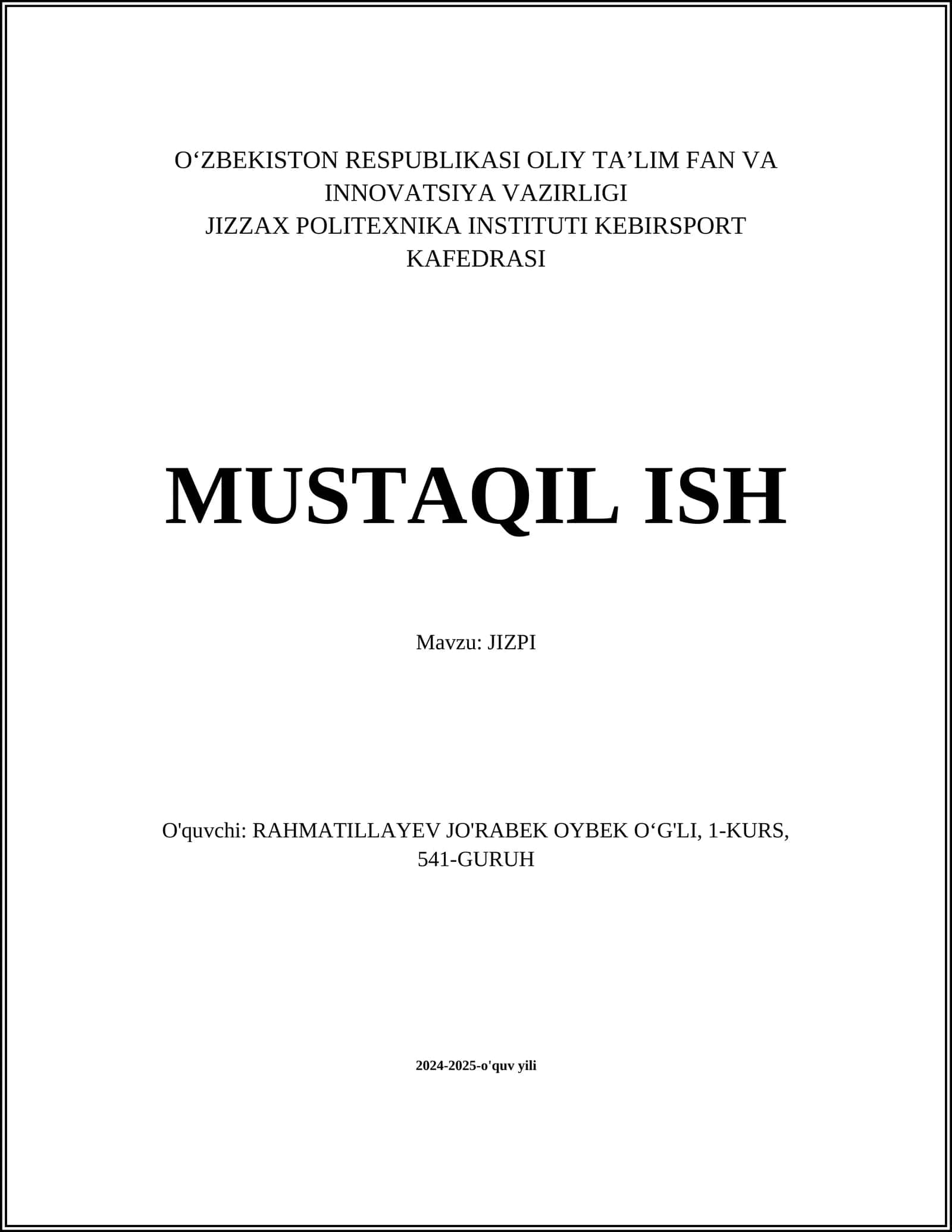 Jizpi Tayyorlash Usullari 1