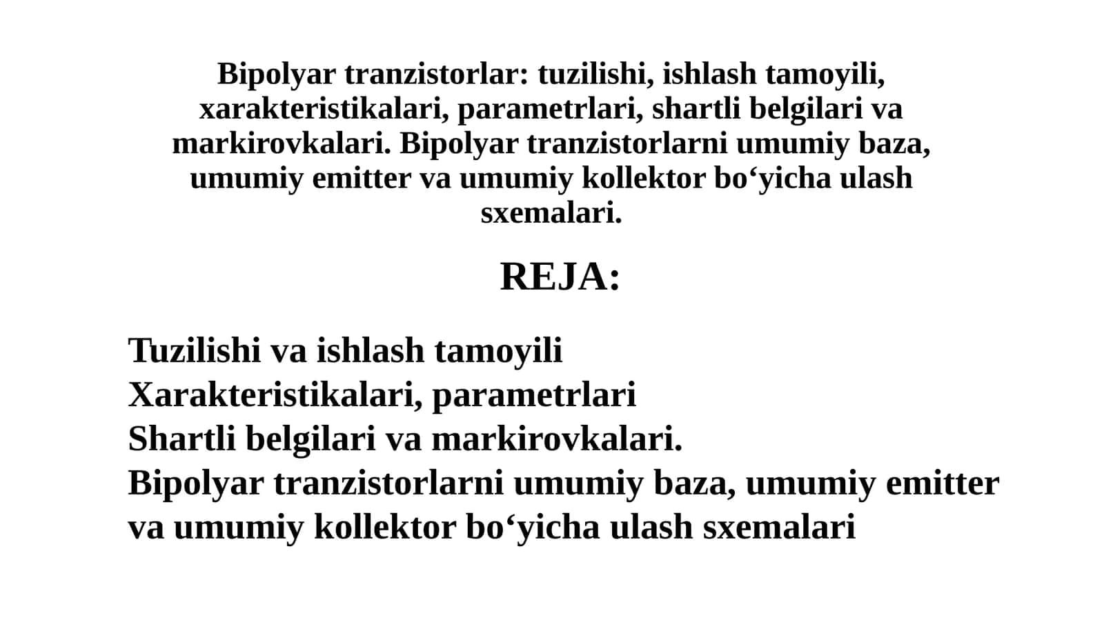 Bipolyar tranzistorlar 1