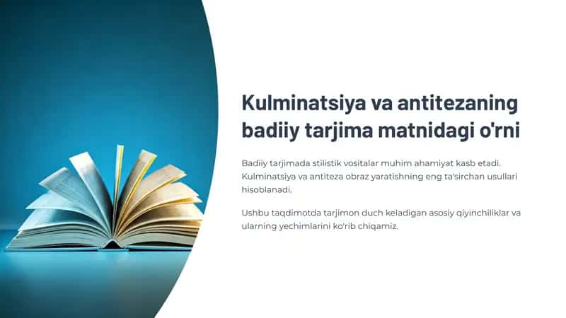 Kulminatsiya va antiteza 1
