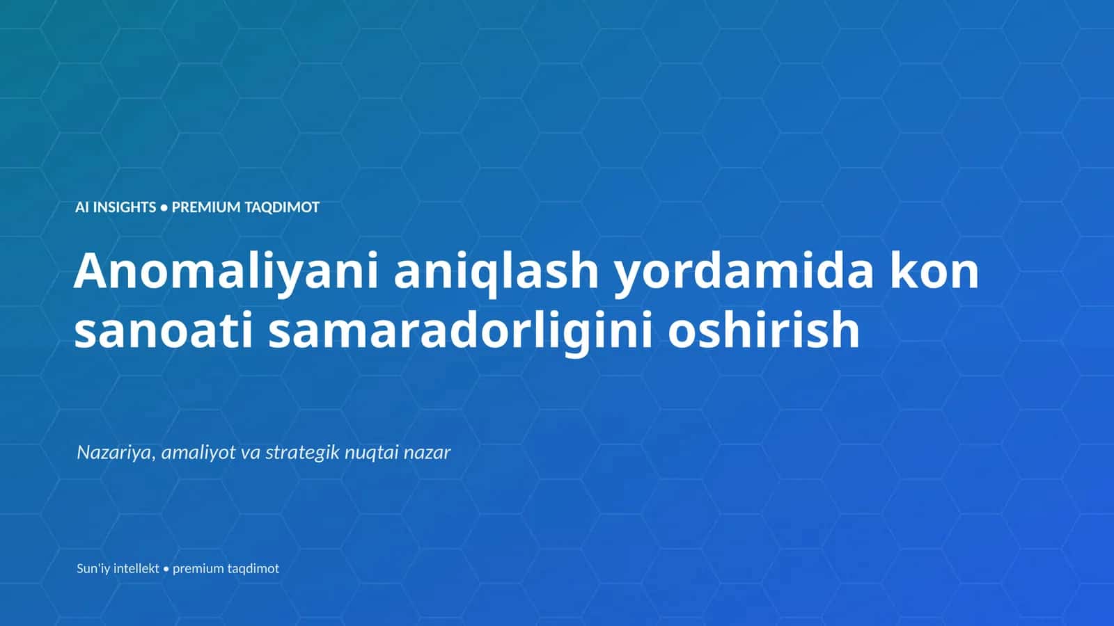 Sun'iy intellekt • premium taqdimot 1
