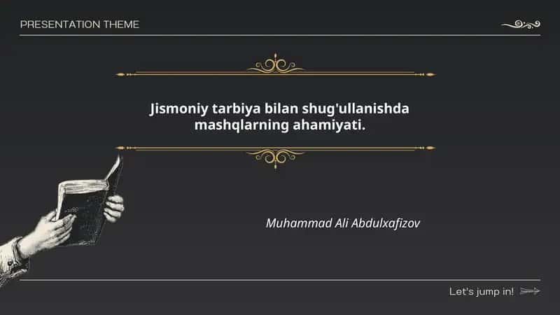 Jismoniy tarbiya bilan shug'ullanishda mashqlarning ahamiyati 1
