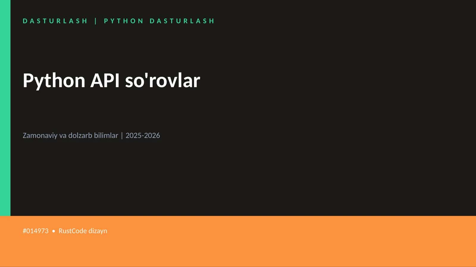 Python API so'rovlar 1