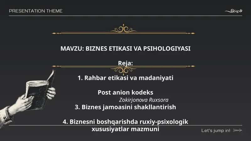 BIZNES ETIKASI VA PSIHOLOGIYASI 1