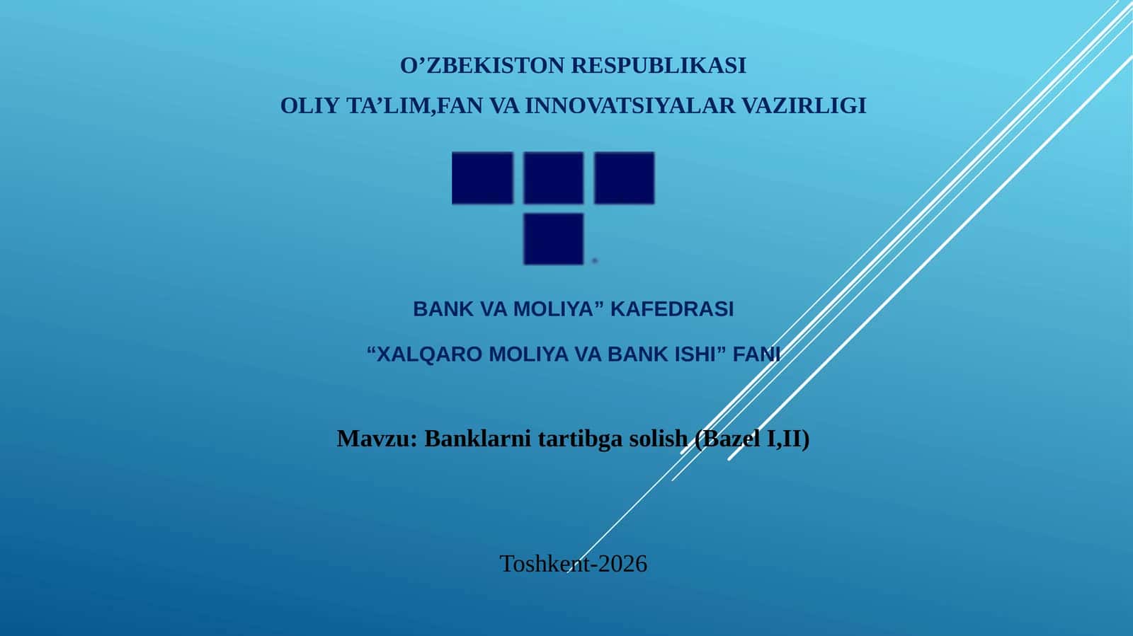 Banklarni tartibga solish (Bazel I, II) 1