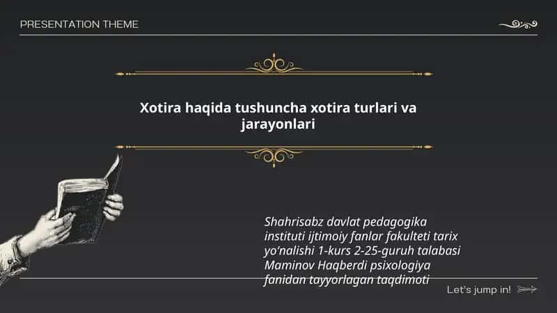 Maminov Haqberdi psixologiya fanidan tayyorlagan taqdimoti 1