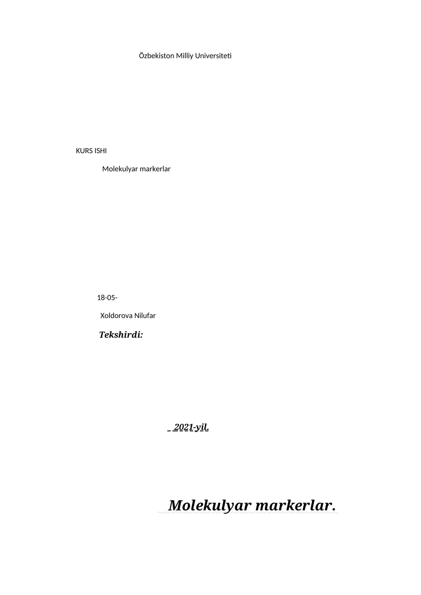 Molekulyar markerlar 1