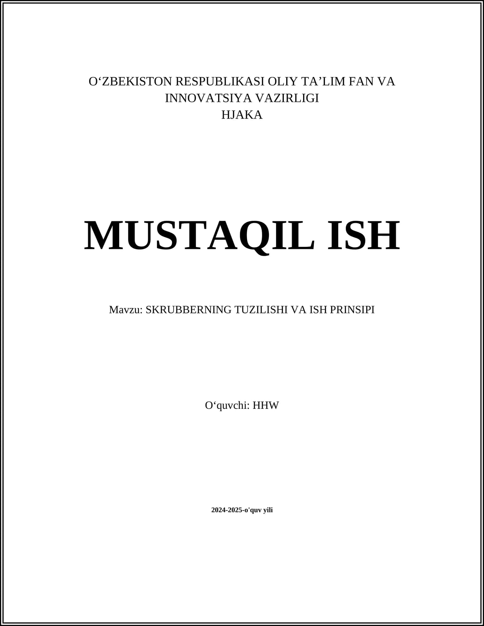 SKRUBBERNING TUZILISHI VA ISH PRINSIPI 1
