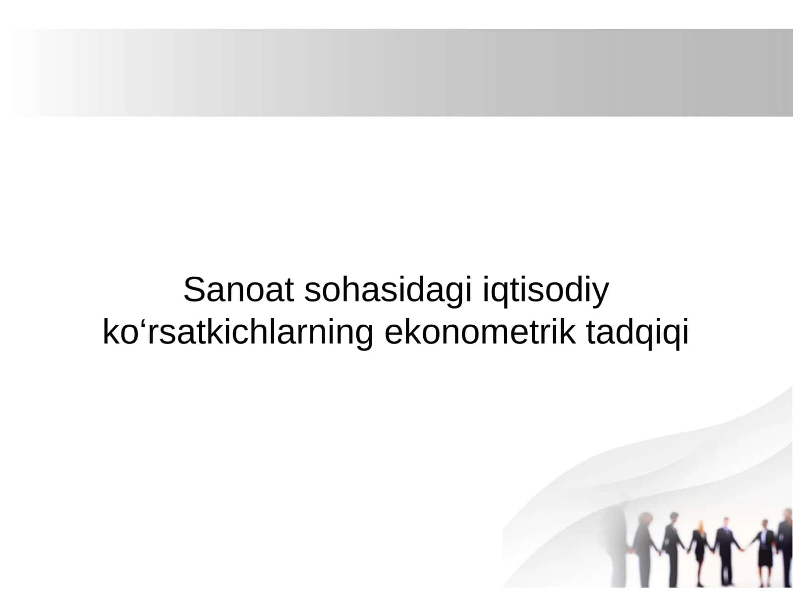 Sanoat sohasidagi iqtisodiy ko‘rsatkichlarning ekonometrik tadqiqi 1