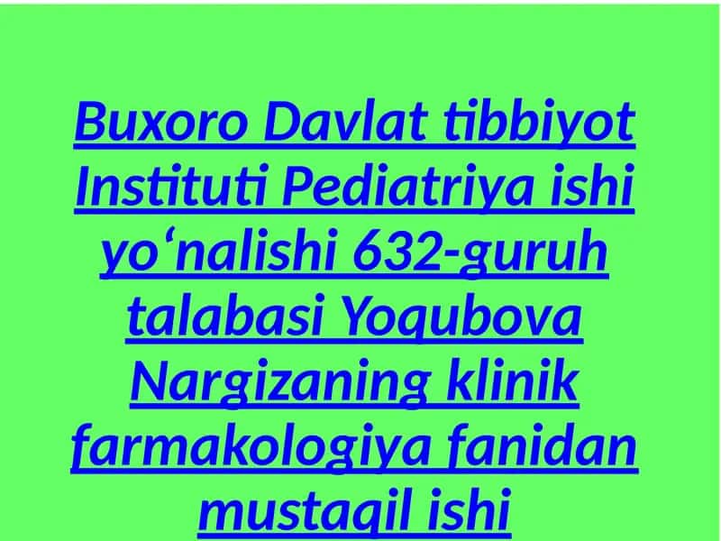 Dalillarga asoslangan tibbiyot 1