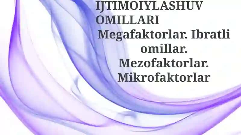 Ijtimoiy taʼsir oʻtkazish omillari: Umumiy koʻrinish
