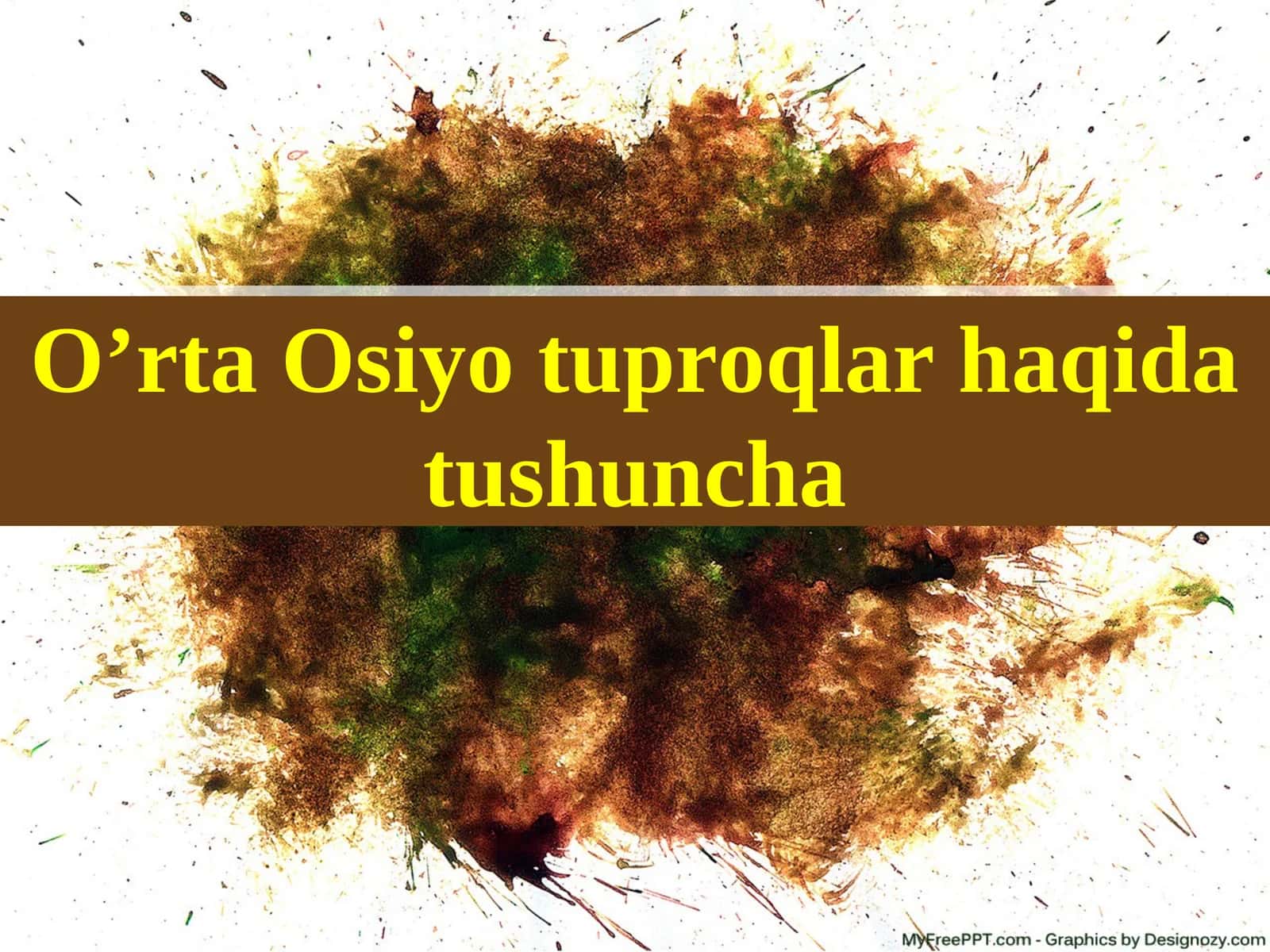 O’rta Osiyo tuproqlar haqida tushuncha 1
