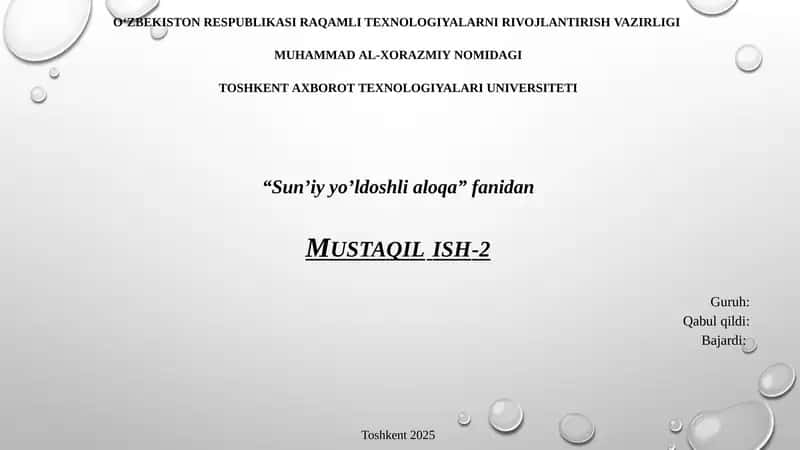 Aloqa sun'iy yoʻldoshlarining xizmat muddati orbital parvoz barqarorligi... 1