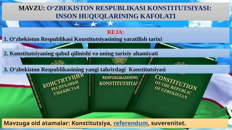 O‘zbekiston respublikasi konstitutsiyasi:  Inson huquqlarining kafolati 1