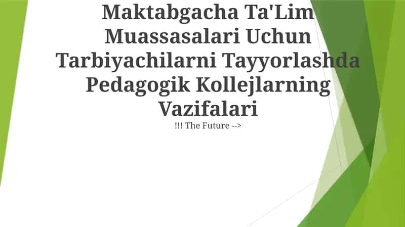 Pedagogika Kollejlarning Vazifalari 1