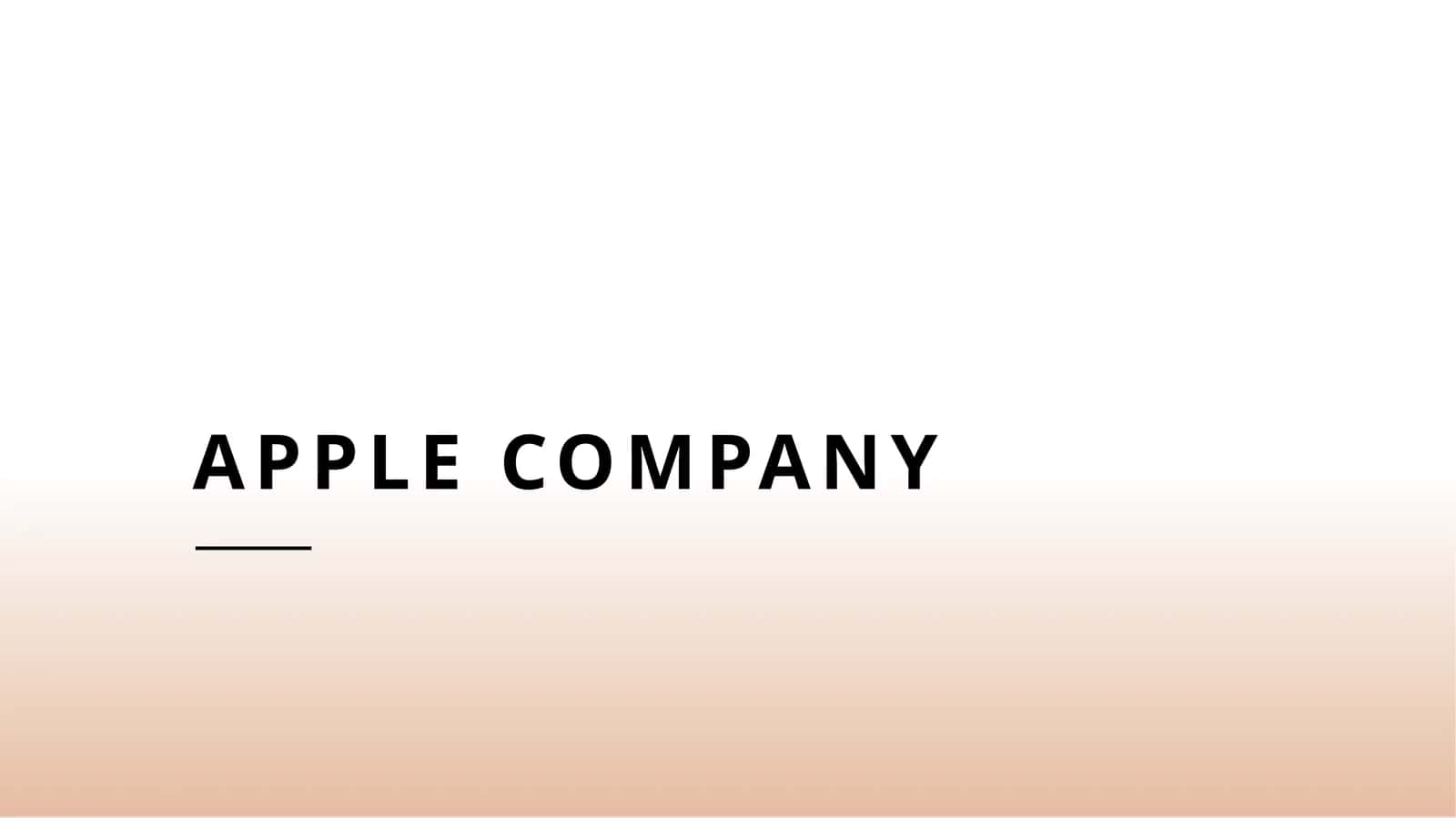 Apple company 1