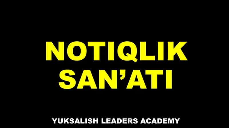 NOTIQLIK SAN’ATI 1