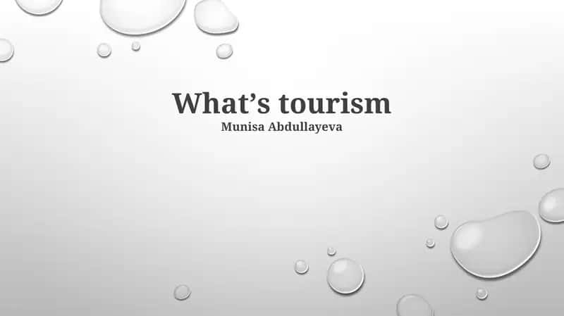 Barqaror Turizm Amaliyoti 1