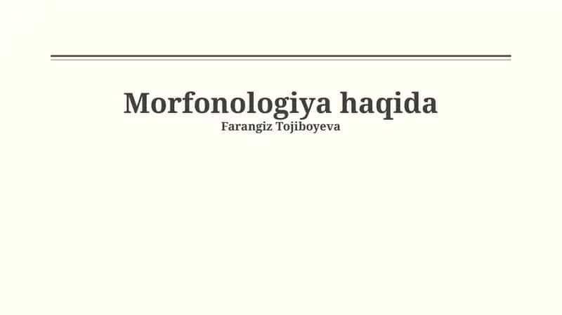 Morfonologiya 1