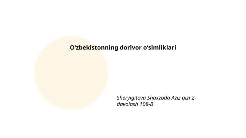 Oʻzbekistonning dorivor oʻsimliklari 1