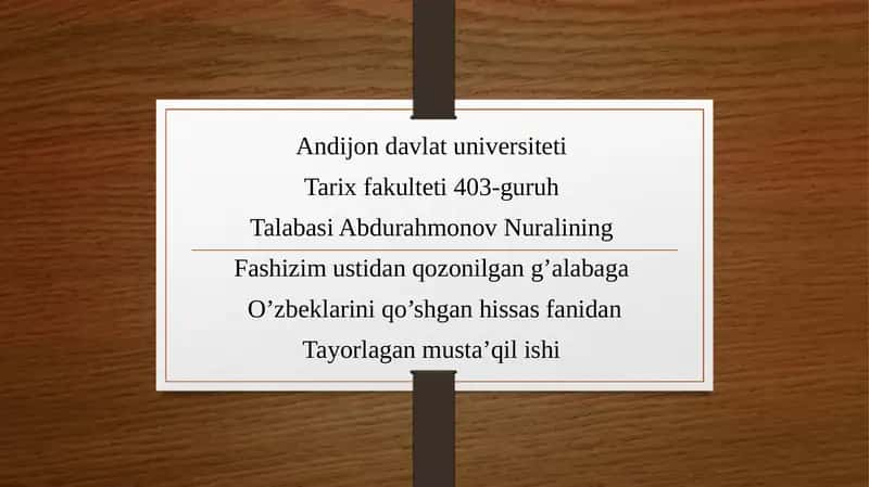 Urushyillarida O'zbekistonga deportatsiya qilingan xalqlar 1