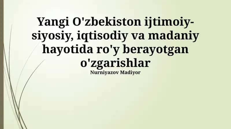 Ijtimoiy-siyosiy va huquqiy islohotlar 1