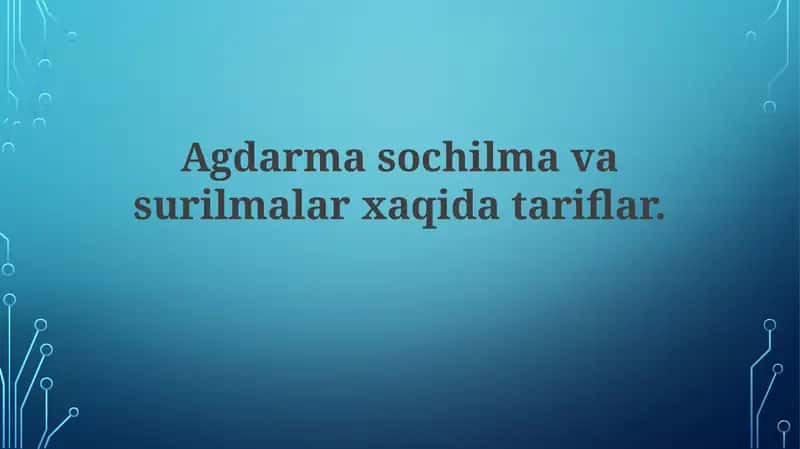 Tuproq Tayyorlash Texnikasi 1