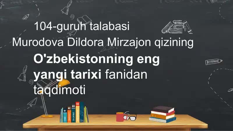 O'zbekistonning eng yangi tarixi fanidan taqdimoti 1