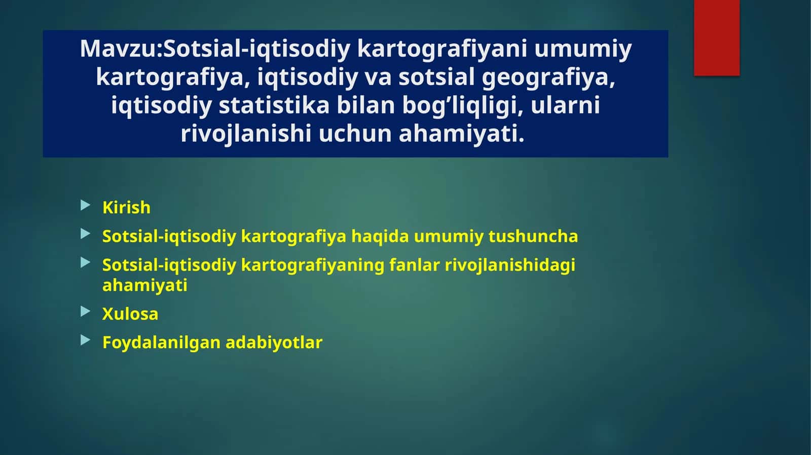 Sotsial-iqtisodiy kartografiya 1