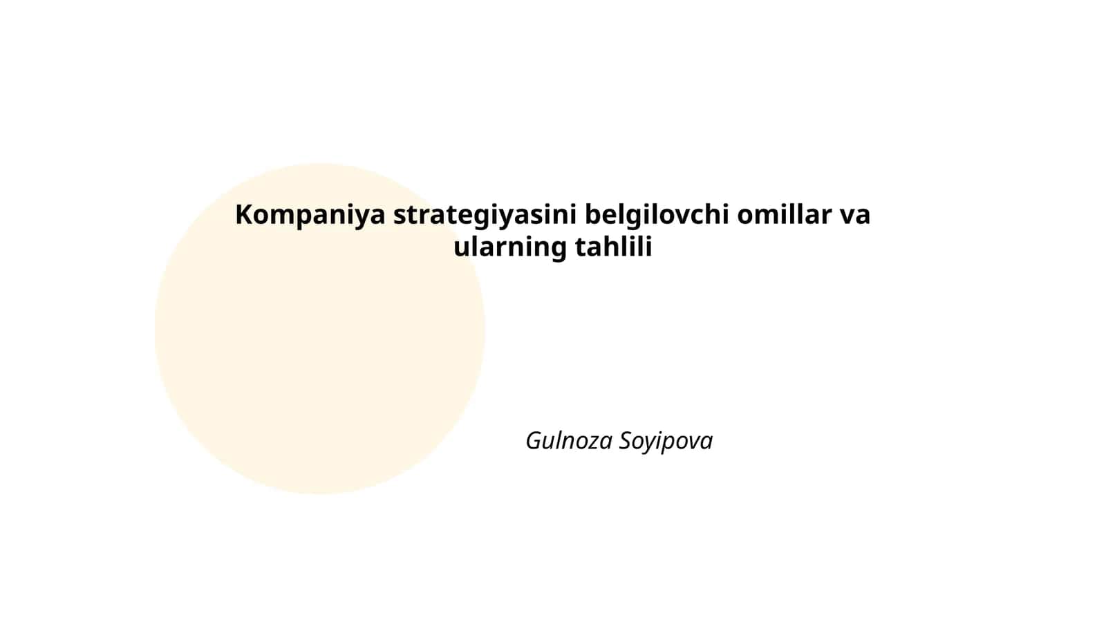 PESTEL (makroatrof muhit) tahlili va strategiyaga ta'siri 1