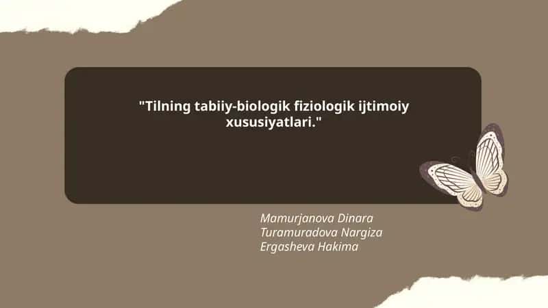 Tilning tabiiy-biologik fiziologik ijtimoiy xususiyatlari 1