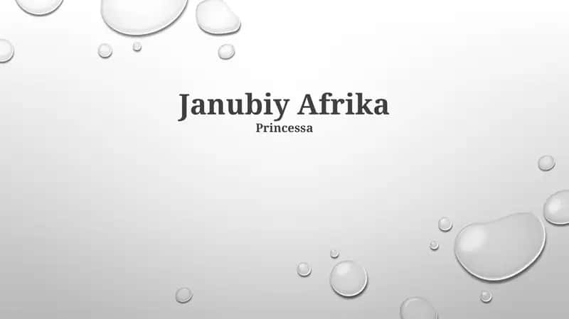 Janubiy Afrika Princessa 1
