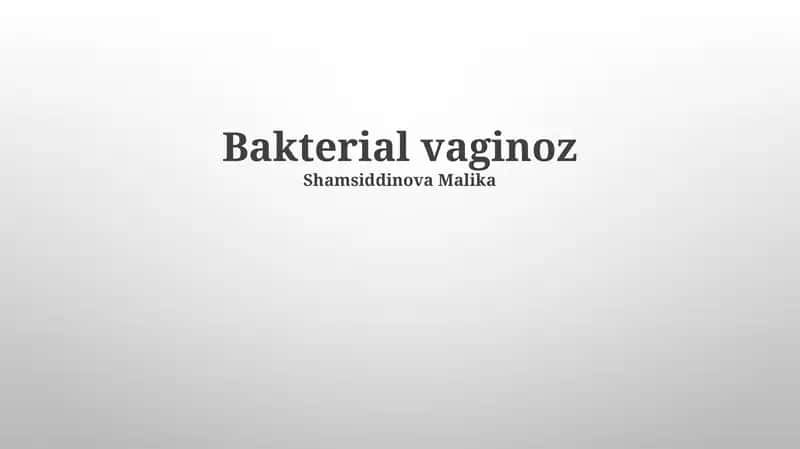 Bakterial vaginoz 1