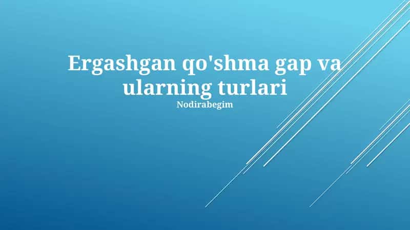 Murakkab Gaplarning Ta'rifi 1