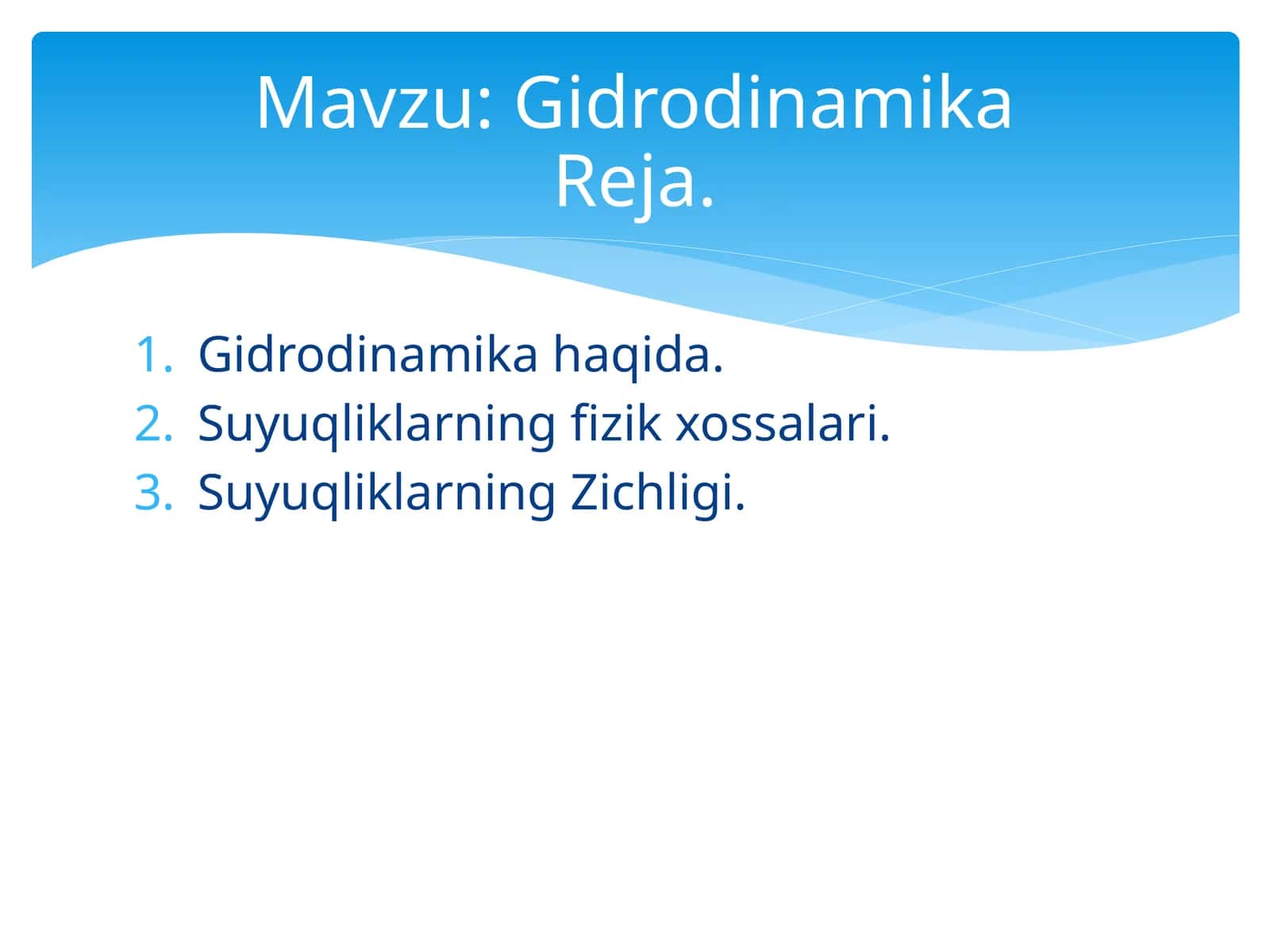 Gidrodinamika 1
